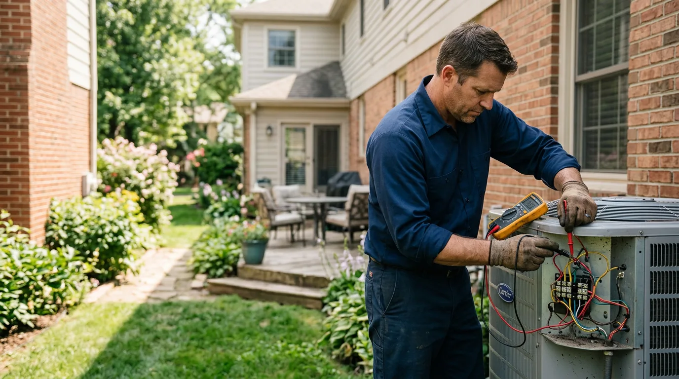 HVAC technician working near West Concord, MN
